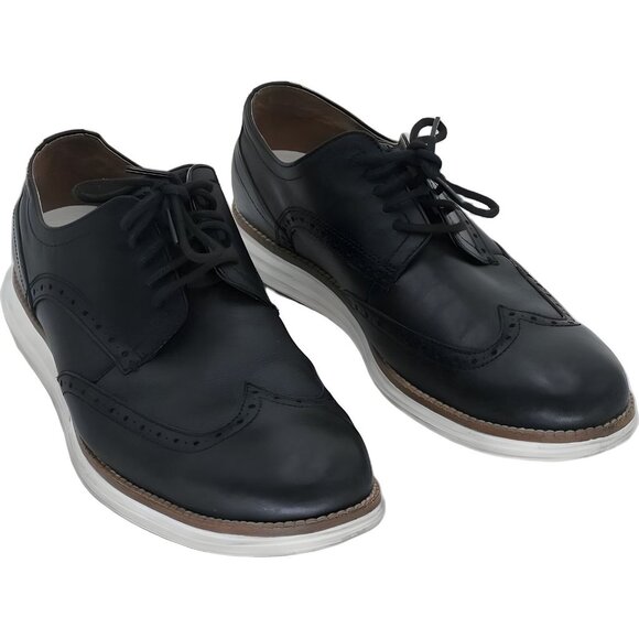 Cole Haan Original Grand Wingtip Oxford Black White Men's Size 9